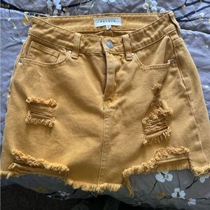 PacSun Yellow Denim Skirt